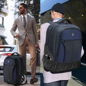 Sac de voyage à roulettes imperméable avec sac à dos à airbag, nouveau design, sac à dos suisse, échantillon gratuit - Product Image 3