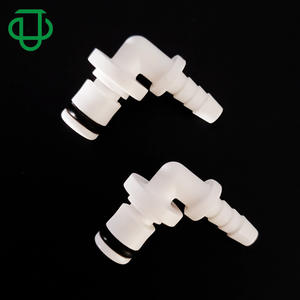 JU Collection PP Plastic Male Elbow <b>Quick</b> Connect Coupling 3.2-6.4mm White Rubber Hose <b>Connector</b> - Product Image 2