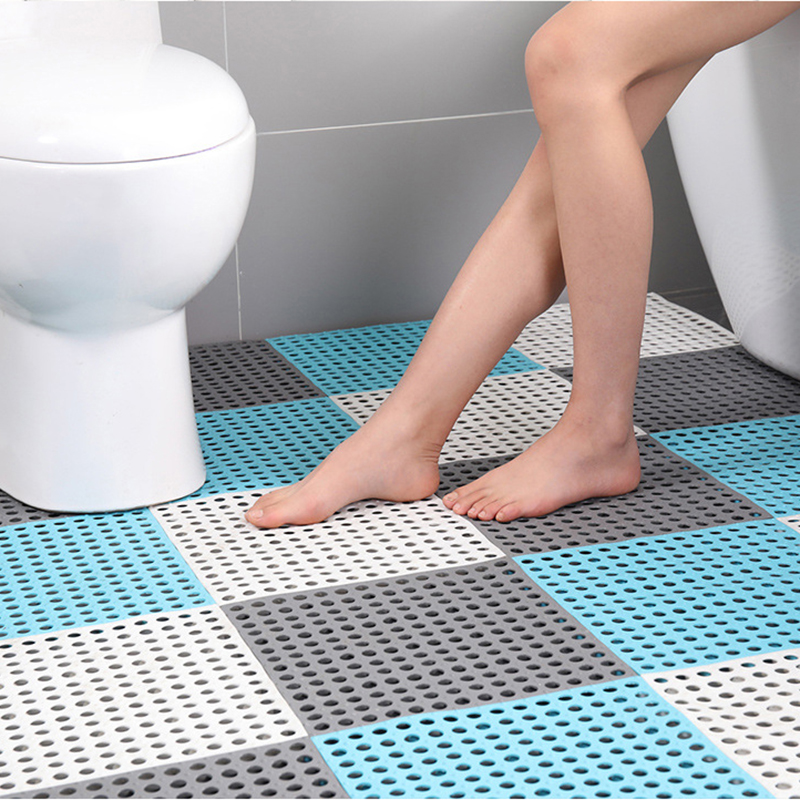 ТПЭ комбинированный коврик для ванной, домашний пластиковый нескользящий сливной коврик для отеля, 30*30 см, напольные коврики, наборы, массажный коврик для ванной и душа