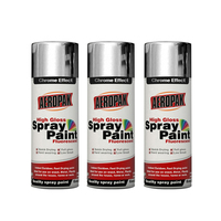 Peinture en aérosol chimique liquide chromée, couleur argent
