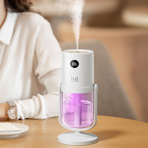 เครื่องฟอกอากาศแบบตั้งโต๊ะ<span class=keywords><strong>พ</strong></span>กพาและเครื่องเ<span class=keywords><strong>พ</strong></span>ิ่<span class=keywords><strong>ม</strong></span>ความชื้นในอากาศ <span class=keywords><strong>2</strong></span> in 1 <span class=keywords><strong>พ</strong></span>ร้อมแ<span class=keywords><strong>ส</strong></span>ง UV ฉีดพ่นละอองน้ำเย็น<span class=keywords><strong>ส</strong></span>ำหรับบ้าน แบตเตอรี่แบบชาร์จได้ 1200mAh - Product Image 1