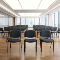 Chaises de formation avec tablette d'écriture, empilables, structure métallique, chaises de conférence pour visiteurs, pour réunions de bureau, événements et location