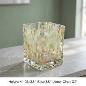 Porte-bougie décoratif en verre carré de haute qualité, imprimé par pulvérisation, pour la décoration de la maison, Noël - Product Image 3