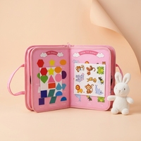 Livre d'activités Montessori pour l'apprentissage précoce, livre silencieux en feutre, livre sensoriel pour bébé, livre d'activités réutilisable avec autocollants magiques, jouets pour enfants, cadeaux pour tout-petits