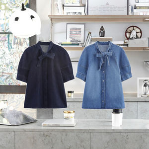 TAOP&ZA 2025 – Nouvelle collection été-automne : T-shirt en jean vintage décontracté, polyvalent, respirant, écologique, coupe classique, avec nœud papillon et manches courtes - Product Image 3