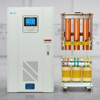 Régulateur de tension AC compensé haute puissance WF.EL SBW-100KVA, stabilisateur triphasé, sortie 380V, cuivre, certifié CE 0.98