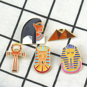 Nuova Spilla in Smalto a Tema Cartone Animato Antico Egitto, con Faraone, Croce Ankh e Piramide, per Borsa, Abiti, Risvolto, Distintivo, Gioiello, Regalo - Product Image 3