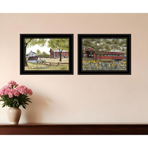 HMS Set di due la primavera casa 2 nero incorniciato da parete Art stampa - Product Image 3