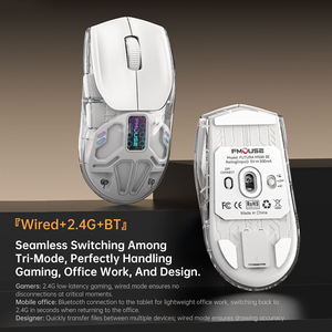 Ratón Transparente para Juegos, Inalámbrico, 3 Modos, <span class=keywords><strong>Bluetooth</strong></span>, con Logotipo Personalizado, Alta Precisión, para Trabajo de Escritorio y Juegos - Product Image 3