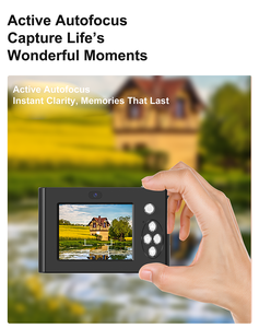 Mini Cámara Digital, Cámara <span class=keywords><strong>con</strong></span> Autoenfoque, Cámara para Vlogs <span class=keywords><strong>con</strong></span> <span class=keywords><strong>Zoom</strong></span>, Cámara Compacta para Niños y Niñas, Color Rosa - Product Image 2