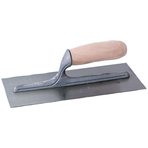 SMOOTH M 28x12 cm Truelle flottante à manche en bois avec lame pointue en acier au carbone et en plastique - Product Image 1