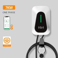 Estación de Carga para Vehículos Eléctricos, Cargador de Pared para Vehículos Eléctricos de 7.4 kW, Estación de Carga para Vehículos Eléctricos de 7 kW