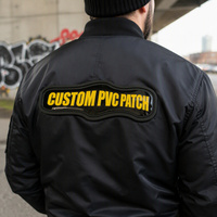 Patchs 3D en PVC souple écologiques hautement personnalisables, accessoires thermocollants 3D pour vêtements, badge de marque tendance