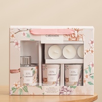Coffret cadeau de luxe sur mesure pour mariage, vente en gros haut de gamme, bougie parfumée en cire de soja et diffuseur de parfum en roseau, décoration d'intérieur