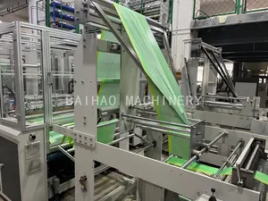 Borsa per la trazione della cinghia sfalsata ad alta velocità completamente automatica sulla macchina per la produzione di sacchi per immondizia in HDPE LDPE