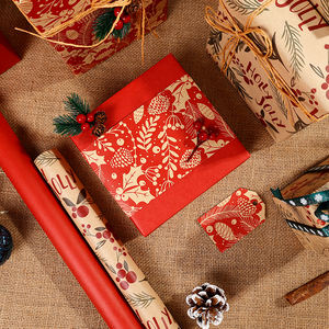 Factory Wholesale 80g <b>Birthday</b> Custom Luxury 43cm X 3m Metallic <b>Paper</b> Roll <b>Wrapping</b> <b>Paper</b> for Packaging - Product Image 6