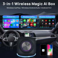 Streaming Media Android Carplay Ai Box 8GB 128GB Adaptador inalámbrico Carplay OPEN Android 13 QCM6225 Chipset WIFI