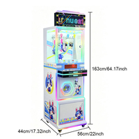 Machine à monnayeur de jeu d'arcade mini, type casier à prix, avec fonction porte-monnaie surprise, en métal et plastique, tension universelle (110V/220V), version anglaise