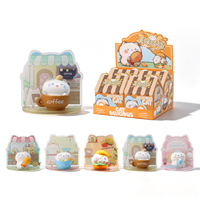 Délicieuse boîte mystère Meow Meow : Figurine de chat mignon sur le thème de la nourriture, jouet d'art de collection pour la décoration de bureau et de la maison