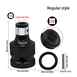 1/2 Để 1/4 Carbon Thép Điện Cờ Lê Chuyển Đổi Đầu Hàng Loạt Đầu Không Khí Pháo Kính Thiên Văn <span class=keywords><strong>Adapter</strong></span> Với Tay Khoan Chuck - Product Image 5