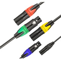Câble Audio Mâle-Mâle PVC Conducteur en Cuivre Nu Blindage Tressé Mylar Connexion Directe Cœur de Haut-Parleur KTV XLR Stéréo à 3 Broches