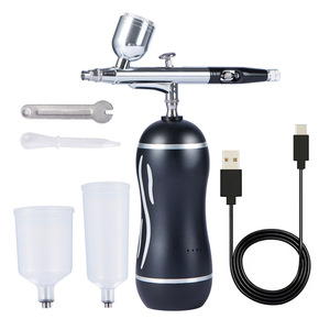 Mini aérographe portable rechargeable avec démarrage et arrêt automatiques pour la réparation et la coloration de modèles, meubles, cuir et céramique - Product Image 4