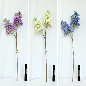 <span class=keywords><strong>Fiori</strong></span> Artificiali Realistici a 2 Teste in <span class=keywords><strong>Lilla</strong></span> Blu e Bianco per Centrotavola, Matrimoni, Feste e Decorazioni Domestiche - Product Image 2
