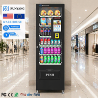 Distributeur automatique intelligent RUNYANG personnalisé pour l'extérieur, économique, pour snacks, sodas, boissons et aliments