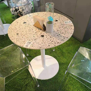 Precio barato mesa <span class=keywords><strong>de</strong></span> comedor <span class=keywords><strong>de</strong></span> terrazo muebles café cemento escritorio decoración Interior Mesa <span class=keywords><strong>de</strong></span> <span class=keywords><strong>Piedra</strong></span> - Product Image 2