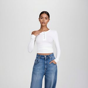 Chemisier court moulant à manches longues et <span class=keywords><strong>col</strong></span> <span class=keywords><strong>bateau</strong></span> pour femme, idéal pour les sorties – Qualité supérieure - Product Image 2