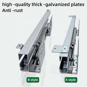 Traditional Design Steel Wire Square Tube Pull Basket Damping Track Kitchen Bottom Three Section <b>Slide</b> Rail Side <b>Drawer</b> <b>Slides</b> - Product Image 5