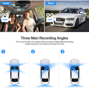Caméra embarquée <span class=keywords><strong>3</strong></span> caméras Carplay & Android Auto 2.5k 2560*1440P Rétroviseur vidéo Enregistrement WIFI GPS Enregistrement en boucle Application téléphonique DVR de voiture - Product Image 5