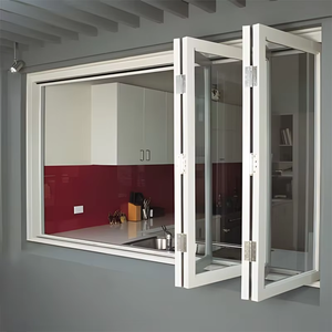 Nhà máy cung cấp Kính cách âm bi-gấp cửa sổ đôi bằng nhôm tráng men toàn cảnh gấp Patio accordion gấp cửa sổ - Product Image 1