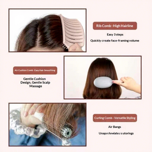 Spazzola Volumizzante per Asciugatura e Styling, Pettine Districante Personalizzabile con Setole a Punta Arrotondata per Capelli Senza Grovigli - Product Image 3