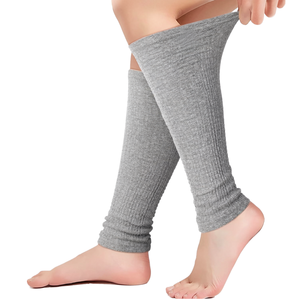 Nouveaux chauffe-jambes en laine respirante de couleur fluorescente pour l'automne et l'hiver, épaisseur moyenne, couleur bonbon, pour femmes, tricotés - Product Image 1