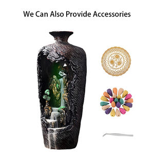 Vente en gros Brûleur d'encens à refoulement Porte-bâton d'encens en céramique Brûleur d'encensoir à cascade Arabe - Product Image 3