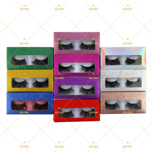 Tùy chỉnh Lash Hộp bao bì DIY Lash phần mở rộng Mỹ phẩm sử dụng miếng bọt biển lót lá vàng in ấn tùy chỉnh lông mi hộp giấy - Product Image 1