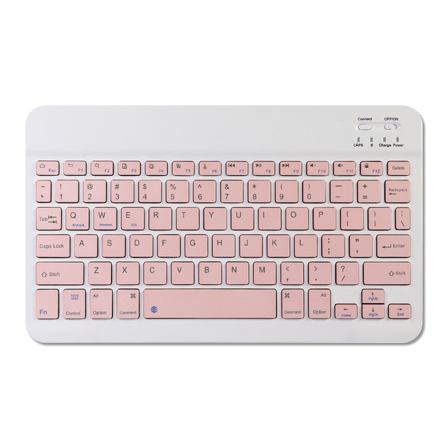 Portable Super Slim 10 Inch Rechargeable Mini Keyboard Wireless BT Blue Membrane Operation for Android Tablet PC and iPad