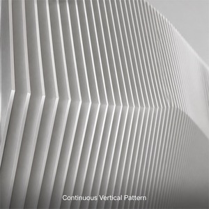 Système de bardage extérieur pour façade courbée, solution architecturale pour murs extérieurs de bâtiments commerciaux - Product Image 2