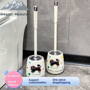 Ensemble de <span class=keywords><strong>brosse</strong></span> de nettoyage pour cuvette de toilettes Wayon avec support, design de <span class=keywords><strong>chat</strong></span> mignon en 3D, pour la salle de bain des enfants - Product Image 5