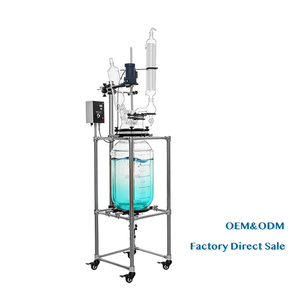 Reactores por lotes de procesos químicos 1L Laboratorio químico Reactor de vidrio con camisa Recipiente Toption Reactor de vidrio | Para I + D y producción - Product Image 2