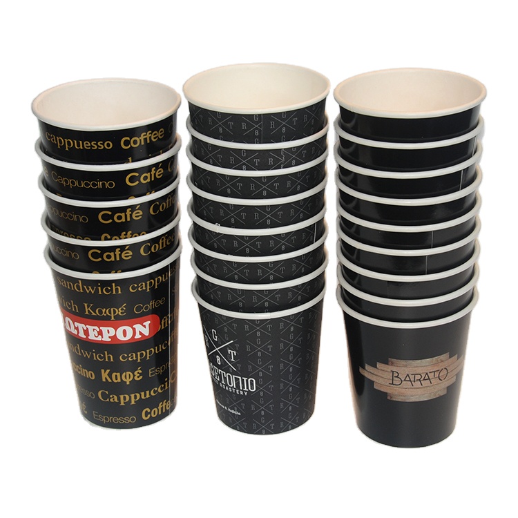 Customized Logo Printed Single Wall Paper Cup Coffee Paper Cup Packaging Disposable Biodegradable Paper Cup