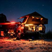 Barre lumineuse LED en aluminium robuste, étanche IP67, dimmable, pour auvent 4x4, éclairage tricolore 12V pour tente de toit