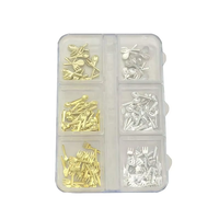 Paso Sico French 3D Ins Mini Cuillère et Fourchette Métalliques DIY Accessoires Diamantés pour Ongles Forme Ronde pour Nail Art