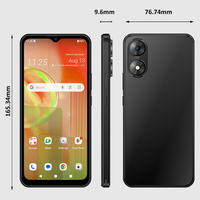 هاتف ذكي بشاشة LCD مقاس 6.6 بوصة بدقة عالية وتردد 60 هرتز، ذاكرة 3 جيجابايت + 64 جيجابايت، شريحتي اتصال، نظام أندرويد 16، تقنية NFC، التعرف على الوجه، بصمة الإصبع، معالج رباعي النواة MTK، دعم شبكات الجيل الرابع LTE
