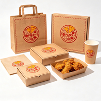 Boîte à pizza carrée personnalisée SP4953 avec papier kraft recyclable pour restaurants et traiteurs