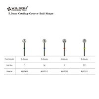 Forme de boule de 5.0mm avec fraise à ongles fiable à rainure de refroidissement pour le traitement des ongles Outil d'art des ongles en carbure de tungstène résistant à l'usure