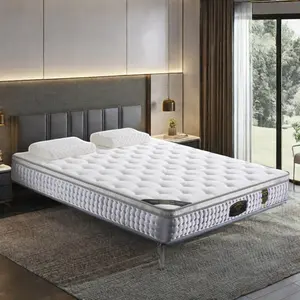 Une boîte à matelas à ressorts ensachés en mousse à mémoire de grande taille pour le matelas