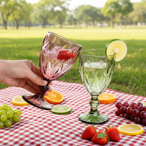 <span class=keywords><strong>Verres</strong></span> <span class=keywords><strong>à</strong></span> <span class=keywords><strong>vin</strong></span> en verre teinté en gros <span class=keywords><strong>d</strong></span>'usine, épais, hauts, style européen nordique vintage, 201-300 ml, pour les fêtes - Product Image 4