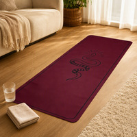 Tapis de yoga personnalisé avec logo, épaisseur 4-6 mm, antidérapant, en PU + caoutchouc, pour usage universel, facile à nettoyer, exercices, entraînement, Pilates, salle de sport à domicile